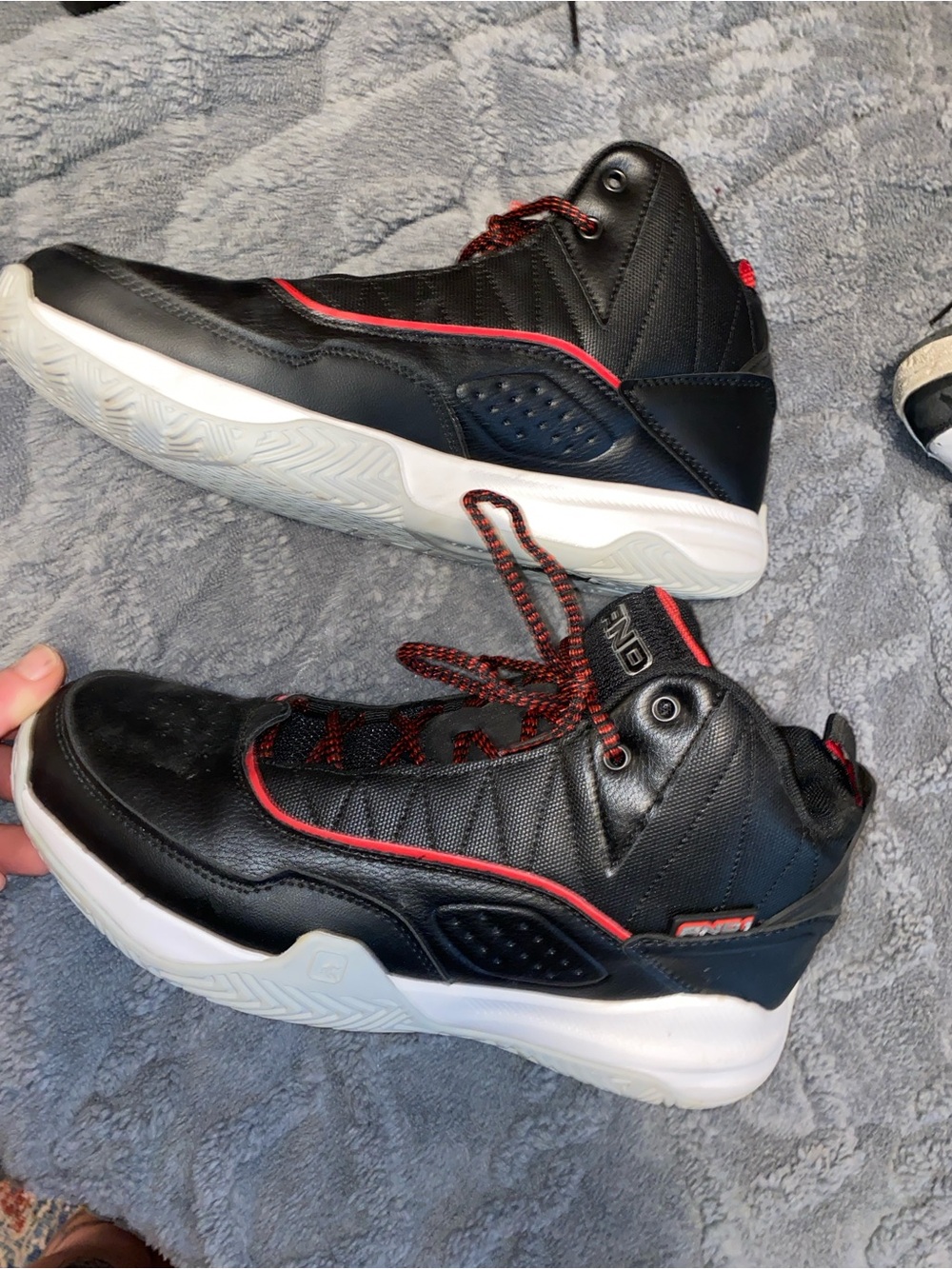 And1 Black and Red Men's Athletic Basketball Shoes
